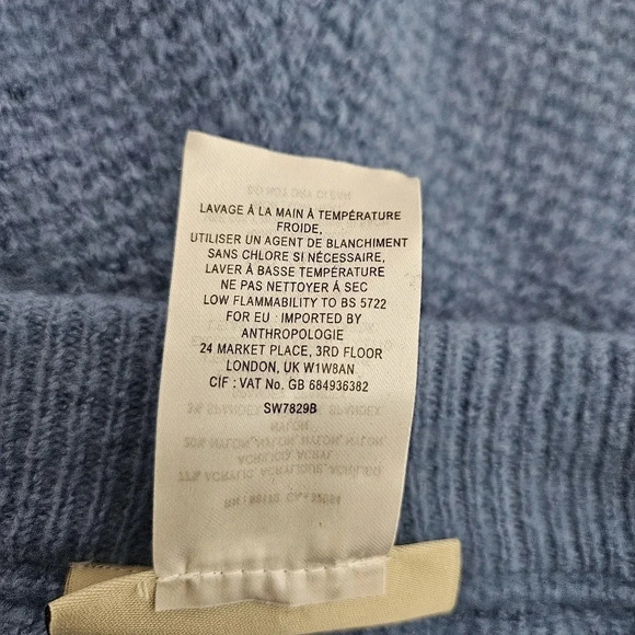 Saturday Sunday Anthropologie Pajama Sleep Shorts Blue Knit Stretch Waist - Picture 5 of 5